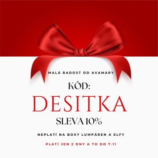 🎀 Malá radost od Avamary! Použij kód DESITKA a získej 10% slevu 💝 Platí jen do 7. 11. na www.avamary.cz (neplatí na boxy...